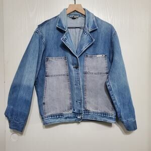 Vintage Cherokee by California Denim Jacket Retro 80's Two Tone Denim Y2K Medium